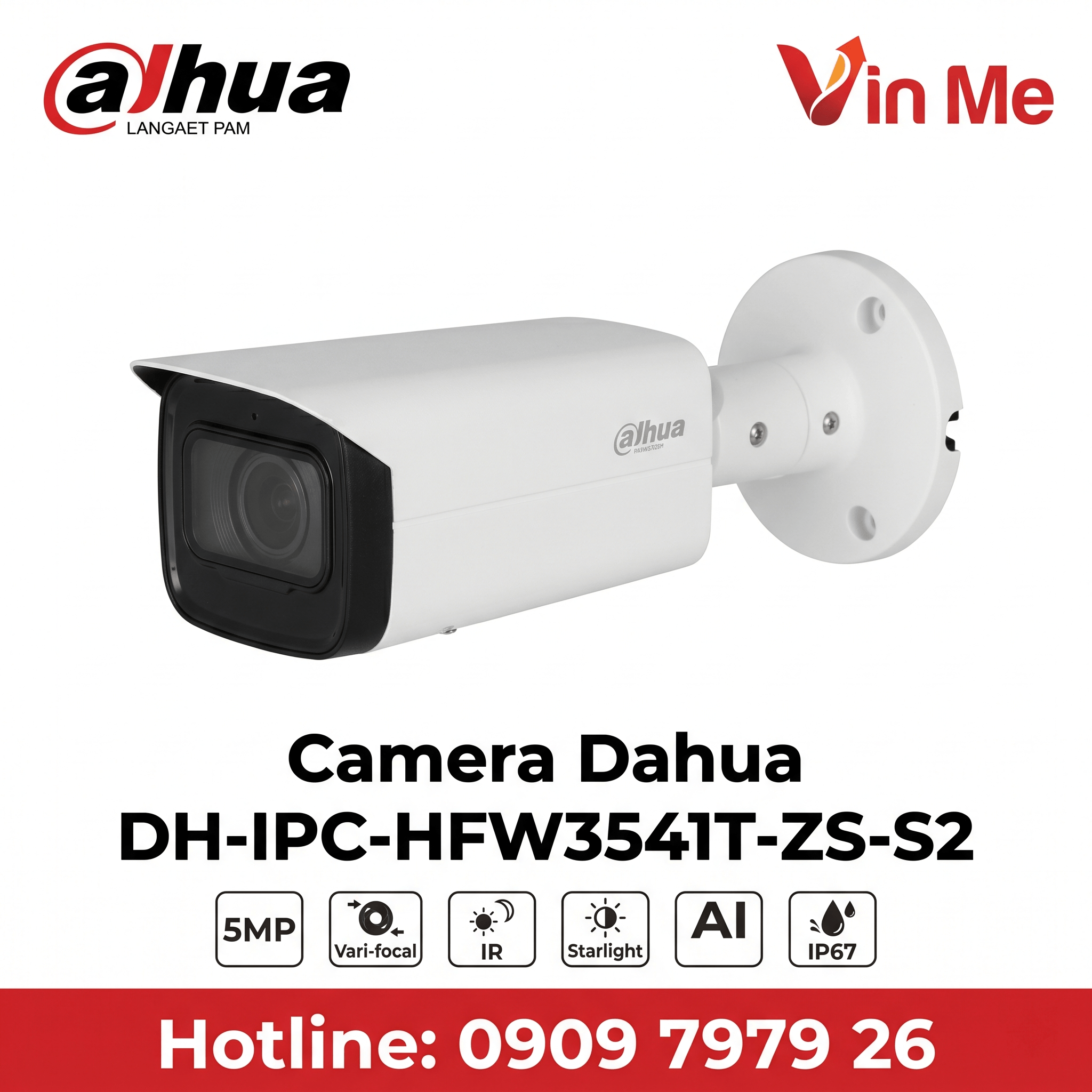 camera Dahua DH-IPC-HFW3541T-ZS-S2 IP Wizsense 5MP