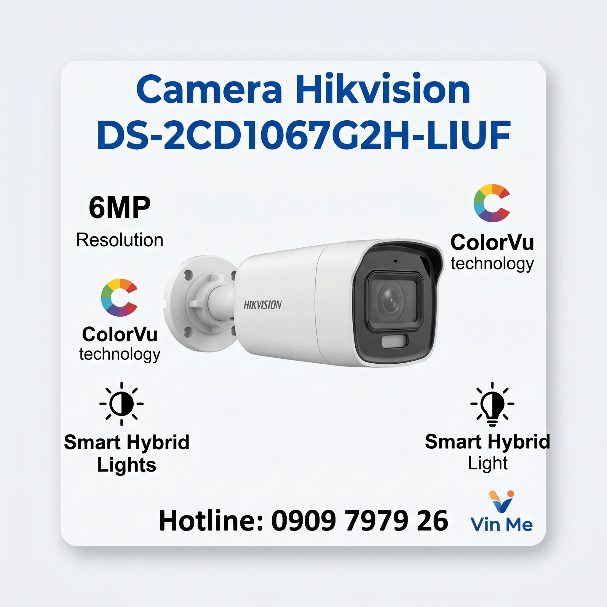 camera Hikvision DS-2CD1067G2H-LIUF IP 6MP
