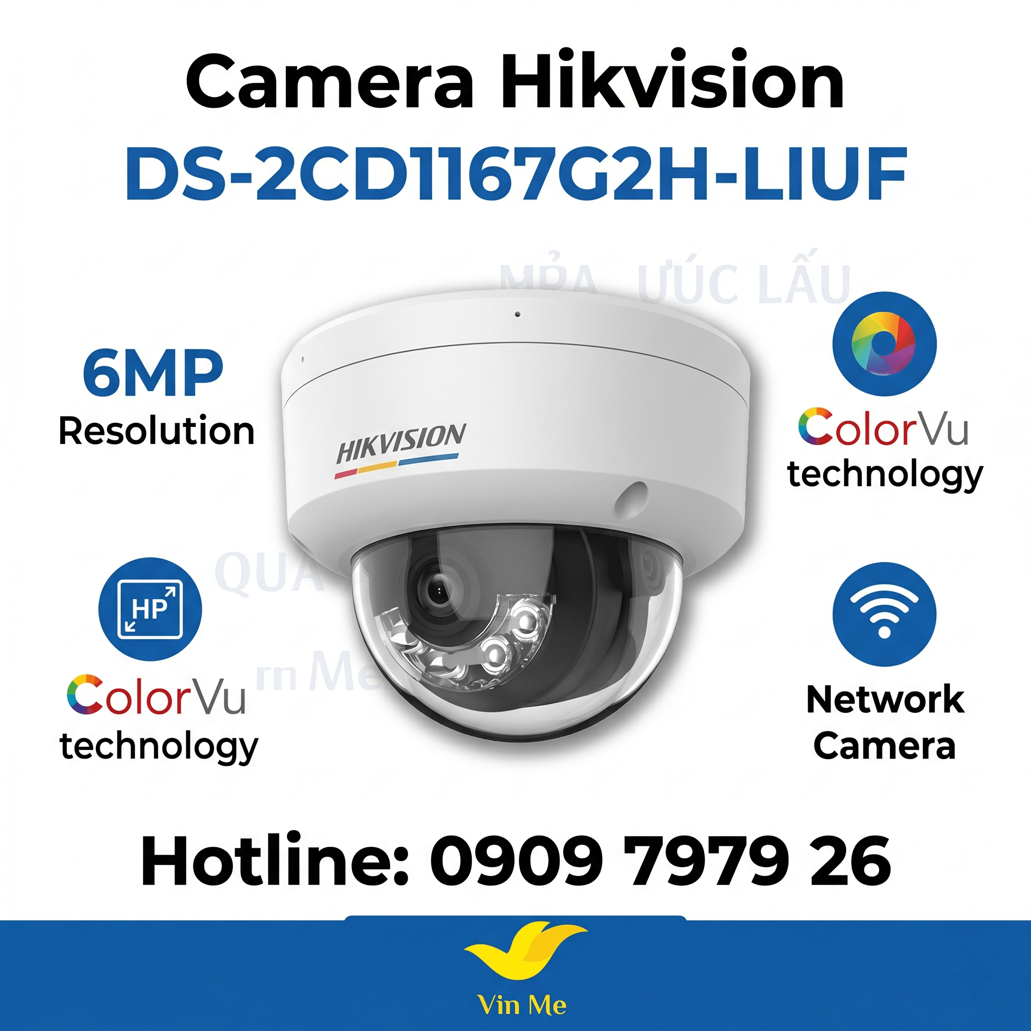 camera Hikvision DS-2CD1167G2H-LIUF IP 6MP