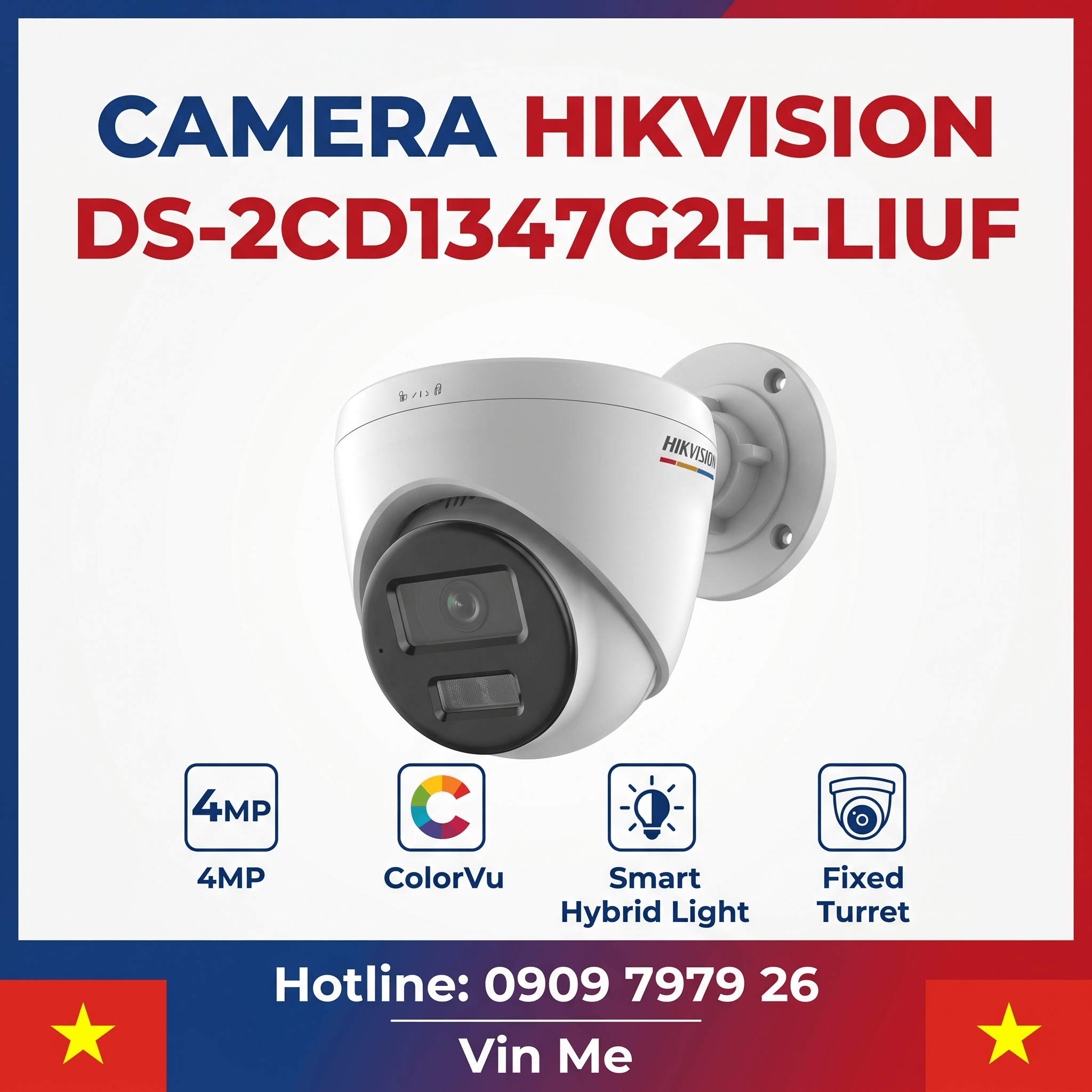 camera Hikvision DS-2CD1347G2H-LIUF IP 4MP
