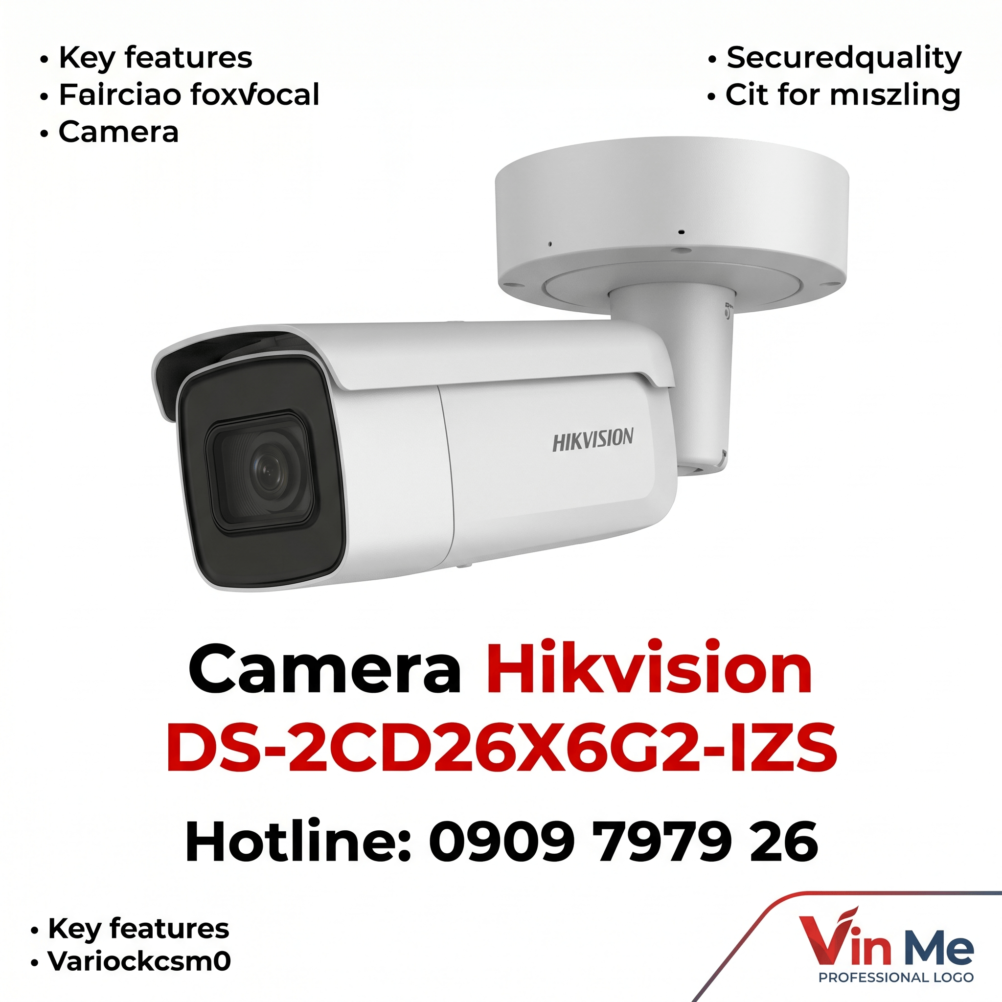camera Hikvision DS-2CD26X6G2-IZS IP thân trụ