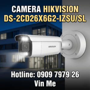 camera Hikvision DS-2CD26X6G2-IZSU/SL IP thân trụ 2 MP
