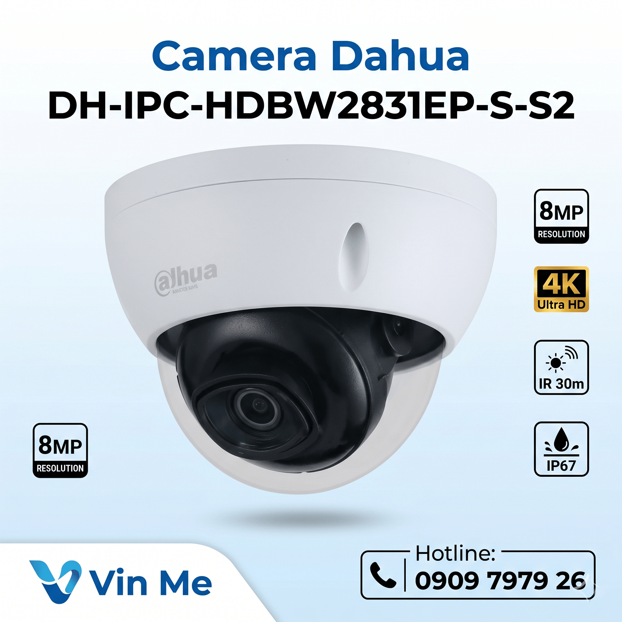 camera Dahua DH-IPC-HDBW2831EP-S-S2 IP Starlight 8MP