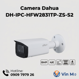 camera Dahua DH-IPC-HFW2831TP-ZS-S2 IP Starlight 8MP