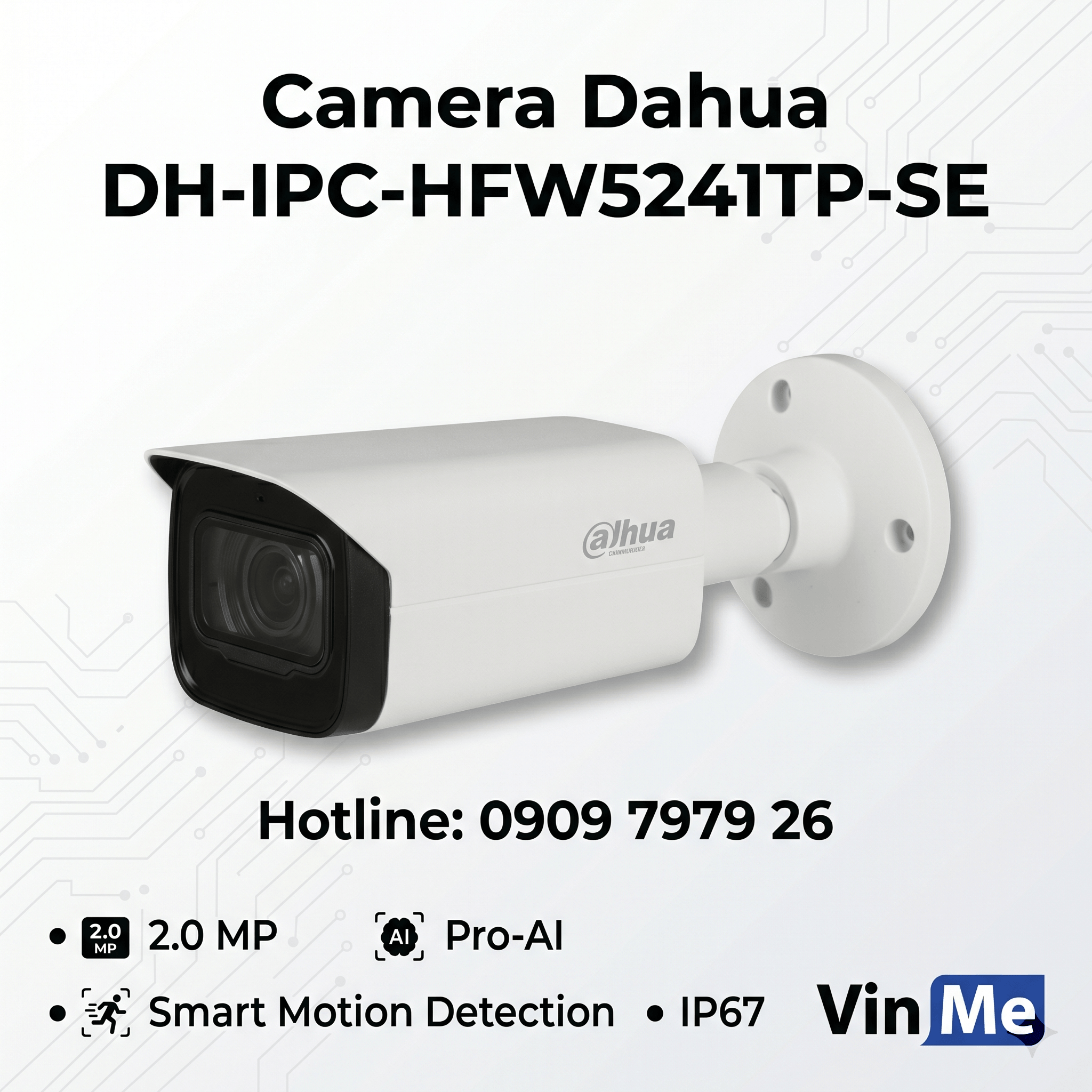 camera Dahua DH-IPC-HFW5241TP-SE IP 2MP