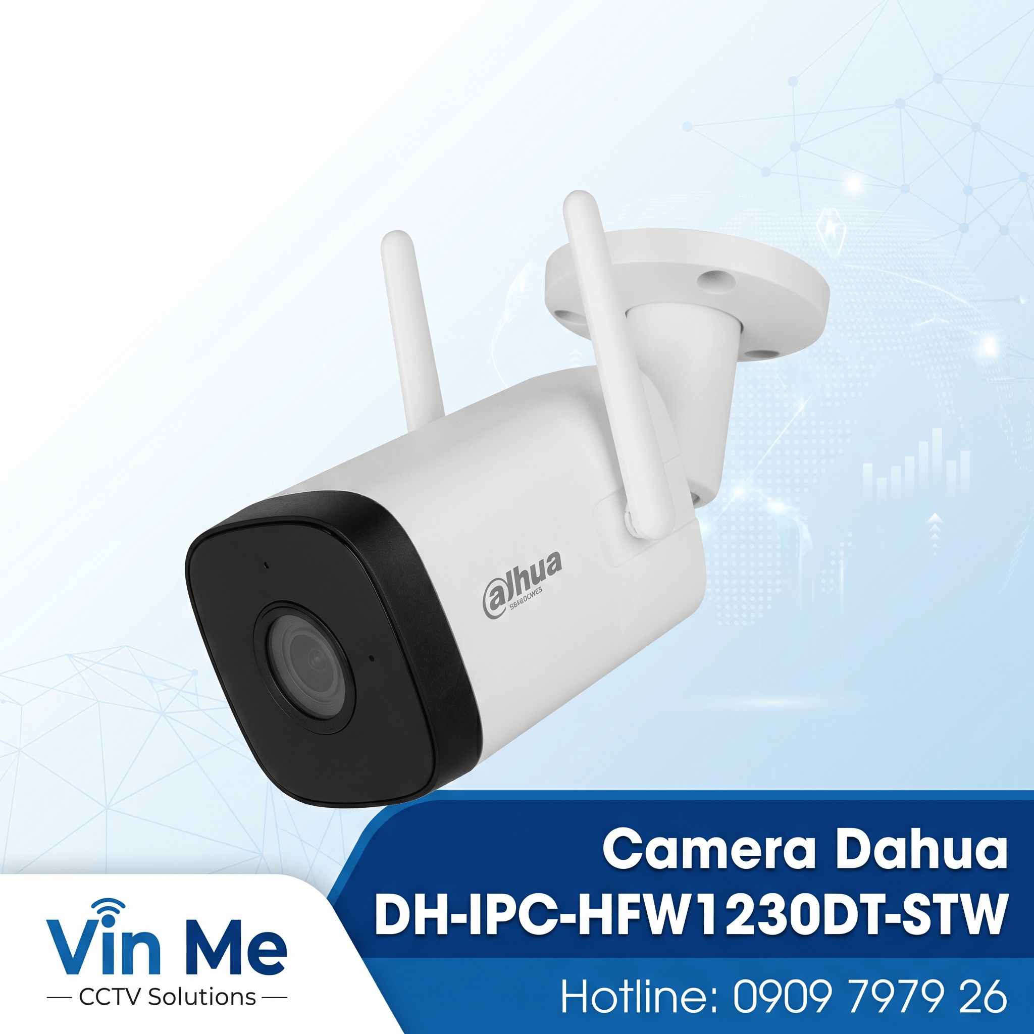 camera Dahua DH-IPC-HFW1230DT-STW IP Wifi 2 MP