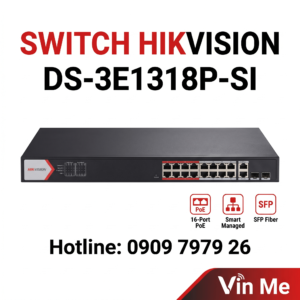 Switch Hikvision DS-3E1318P-SI 16 port POE