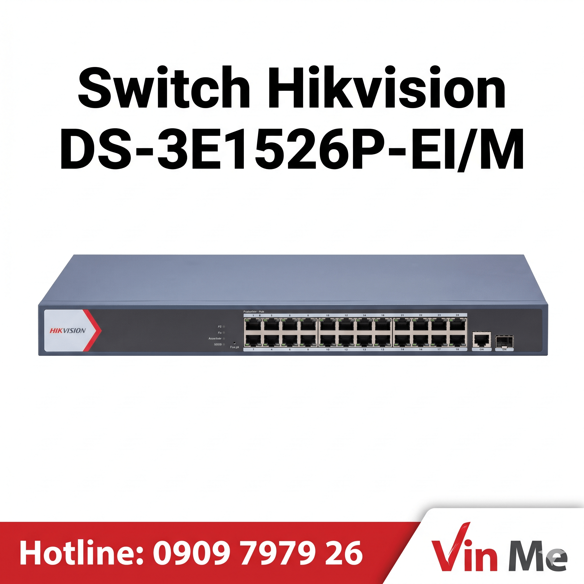 Switch Hikvision DS-3E1526P-EI/M 24 port POE