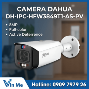 camera Dahua DH-IPC-HFW3849T1-ZAS-PV IP thân trụ 8MP