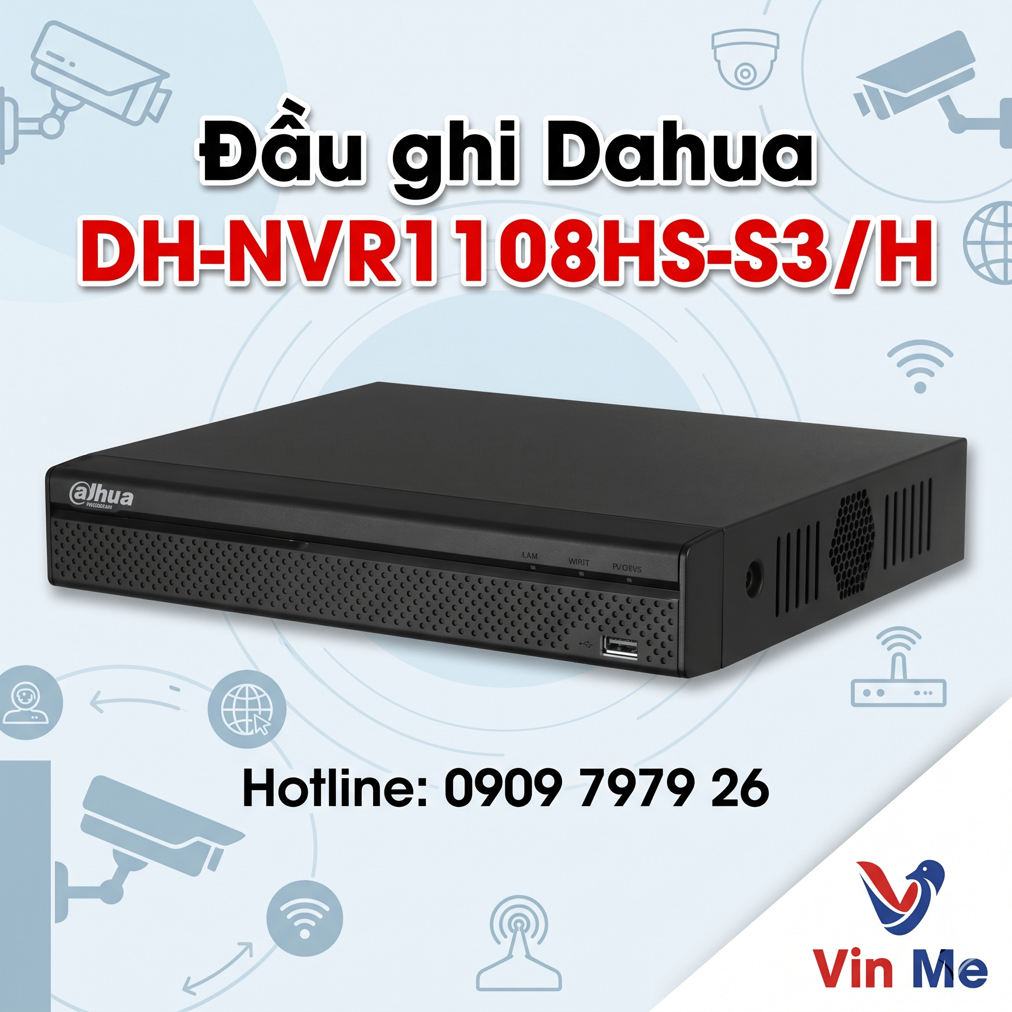 Đầu ghi dahua DH-NVR1108HS-S3/H IP 8 Kênh