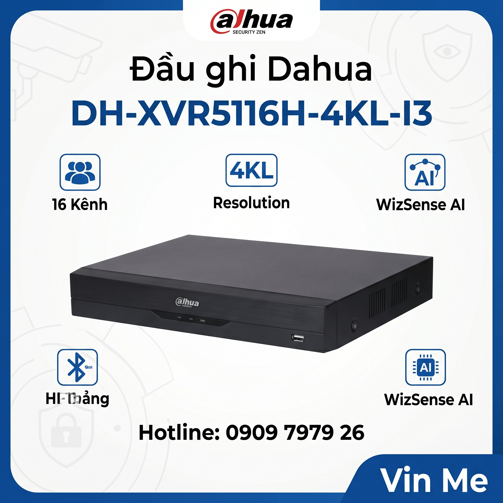 Đầu ghi Dahua DH-XVR5116H-4KL-I3 XVR 16 Kênh