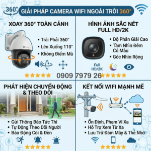Camera wifi ngoài trời 360