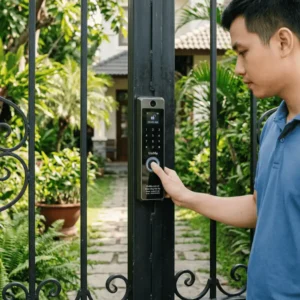 Khóa cổng vân tay chính hãng giá tốt