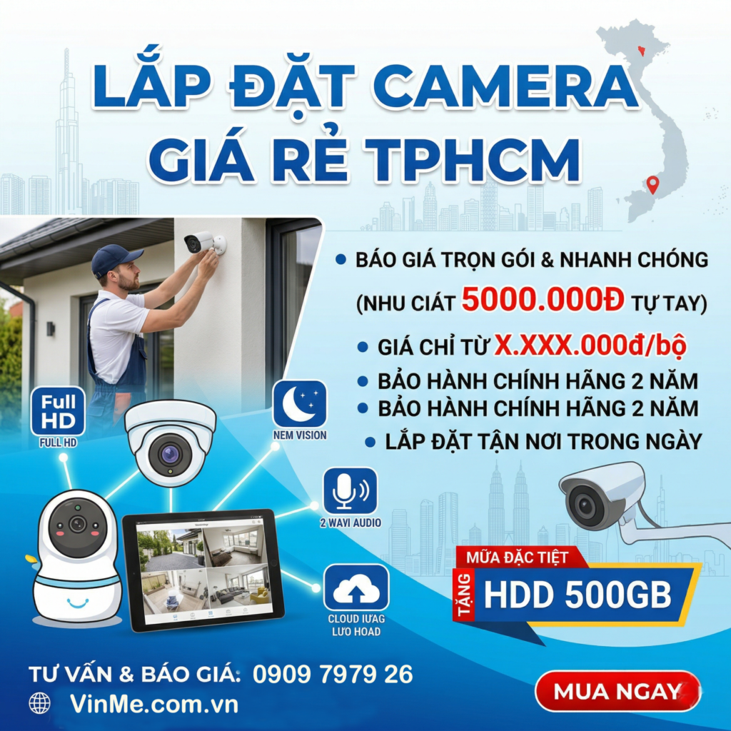 lắp đặt camera giá rẻ tphcm