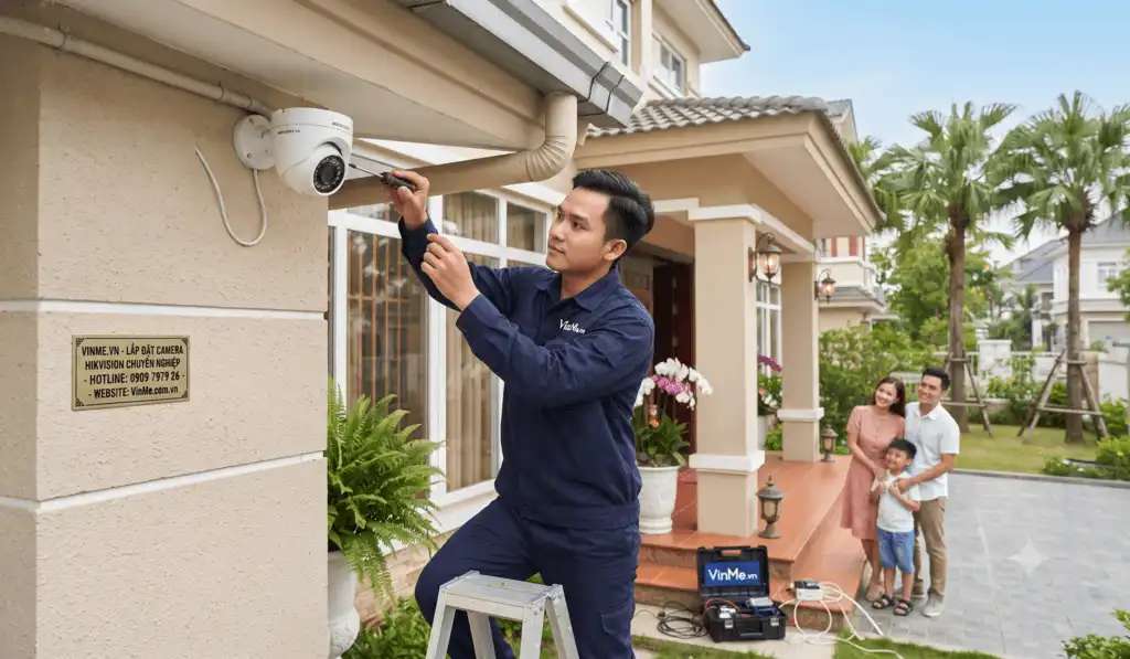 lắp đặt camera hikvision 2mp ngoài trời giá rẻ