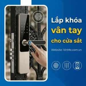 Lắp khóa vân tay cho cửa sắt giá rẻ