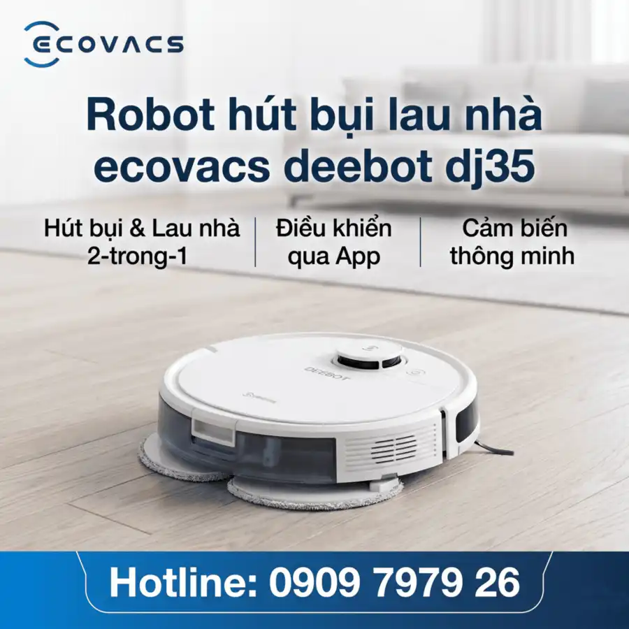 Robot hút bụi lau nhà ecovacs deebot dj35 chính hãng