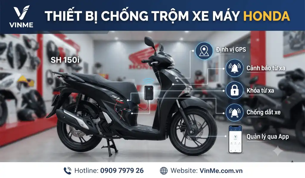 Thiết bị chống trộm xe máy honda giá rẻ