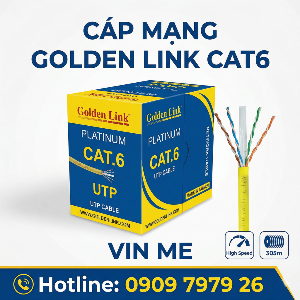 Cáp mạng golden link cat6 giá rẻ