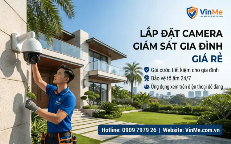 lắp đặt camera giám sát gia đình giá rẻ